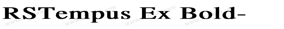 RSTempus Ex Bold字体转换